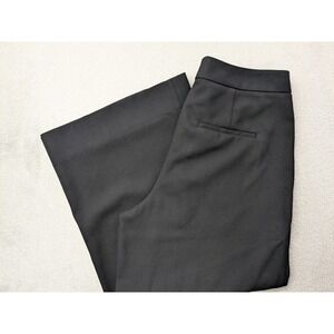 Vince Black Wide Leg High Rise Cropped Pants Size 8 Wool Blend